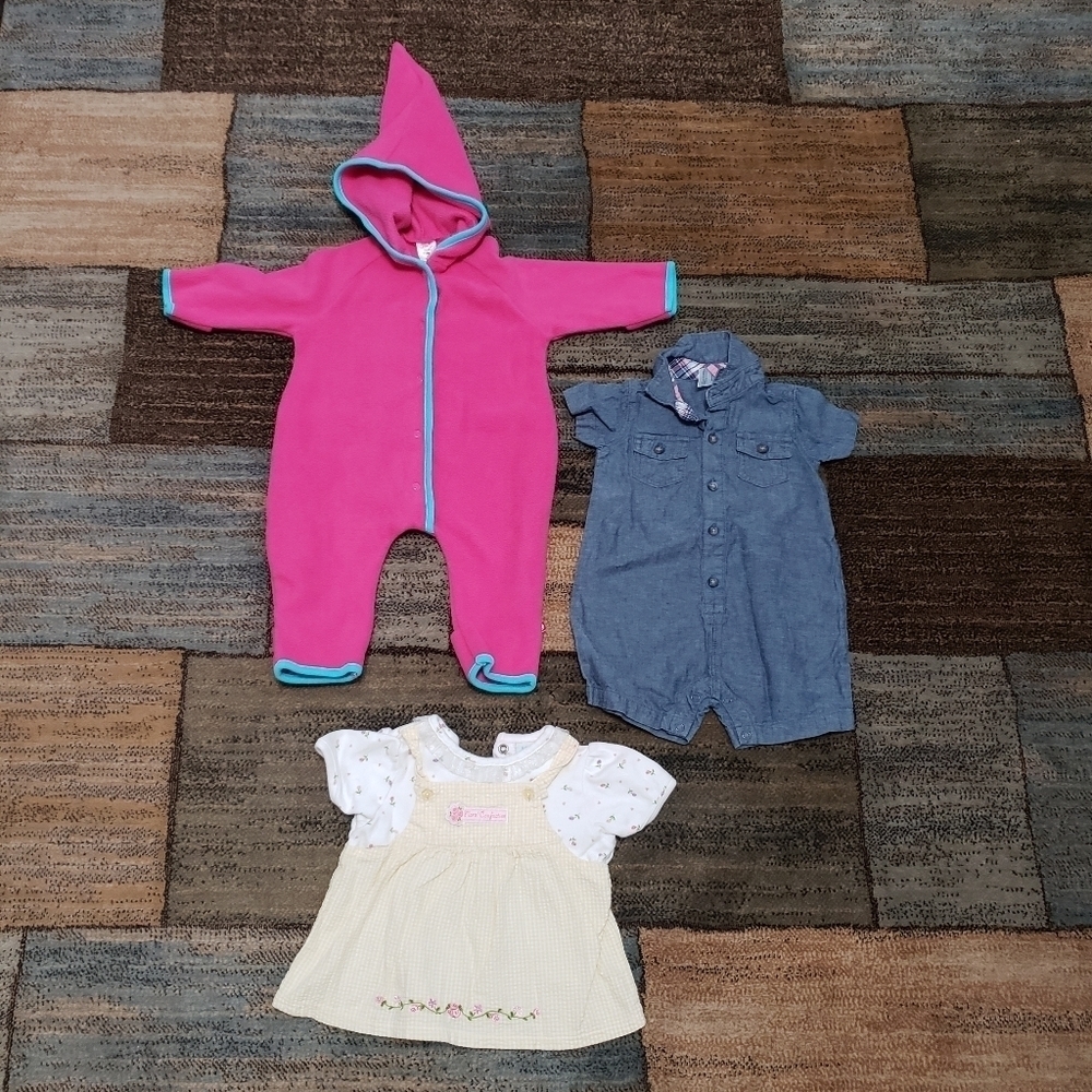 baby girls size 9 months clothing bundle of 3